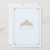 フォーマル、金ゴールドスウィート16招待状 招待状 (裏面)