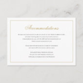 フォーマルClassy Black & 結婚金ゴールド宿泊 エンクロージャーカード (正面)