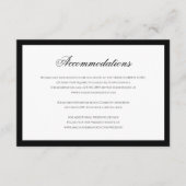 フォーマルClassy Black & Whiteの宿泊結婚施設 エンクロージャーカード (正面)