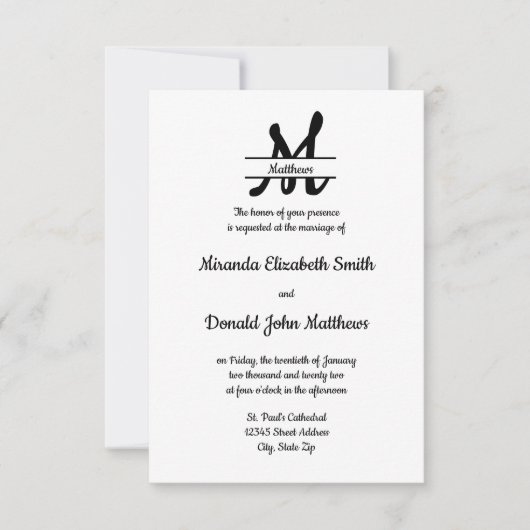 フォーマルCookie - 3 x 5 Weding Invite 招待状 (正面)