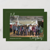 フォーマルOffice BusinessロゴMerry Christmas シーズンカード (正面/裏面)