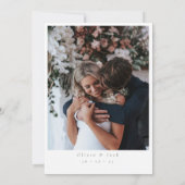 フォーマルSage Green Script Photo結婚's セーブザデート (裏面)