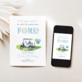 フォーミニゴルフボーイ誕生日招待状 招待状