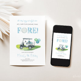 フォーミニゴルフボーイ誕生日招待状 招待状