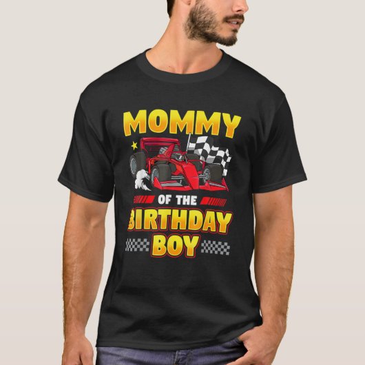 フォーミュラのレースカーモーミーオブ誕生日ボーイパーティーRacin Tシャツ (正面)