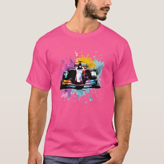 フォーミュラ1 F1カーラバーレーシングカラフルドライバーSp Tシャツ (正面)