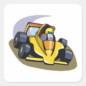 フォーミュラ5レーシングカーモータースポーツスクエアステッカー スクエアシール (正面)