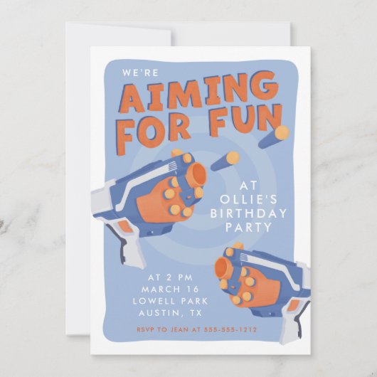 フォームダーツガンデザイン 招待状 (正面)