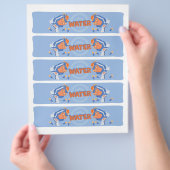 フォームダーツガンパーティーのウォーターボトルラベル チラシ (手)