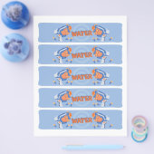 フォームダーツガンパーティーのウォーターボトルラベル チラシ (シングル)