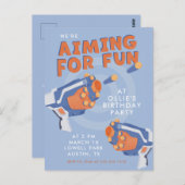 フォームダーツ銃のデザイン招待 ポストカード (正面/裏面)