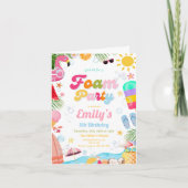 フォームバースデーパーティーの招待状 夏のビーチパーティー 招待状 (正面)