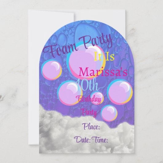 フォームパーティーバースデー招待状 招待状 (正面)