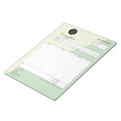 フォーム 業務見積書、請求書、ロゴを追加してください いいえ ノートパッド (アングル)