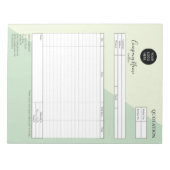 フォーム 業務見積書、請求書、ロゴを追加してください ノートパッド (正面)