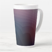 フォーメーション14b – パープル抽象芸術 カフェラテマグ (右アングル)