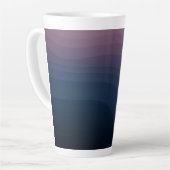フォーメーション14b – パープル抽象芸術 カフェラテマグ (左アングル)