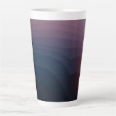 フォーメーション14b – パープル抽象芸術 カフェラテマグ (正面)