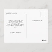 フォーモダンエレガントフォト新生児ありがとう ポストカード (裏面)