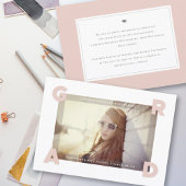 フォーモダンコーナーGRADシンプル写真卒業 案内状