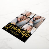 フォーモダンフォトスクリプト卒業パーティー 箔招待状 (回転した状態)