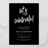 フォーモダンフォトスクリプト卒業パーティー 箔招待状 (裏面)