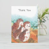 フォーヤングヘッジホグイラストレーション サンキューカード (スタンド正面)