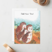 フォーヤングヘッジホグイラストレーション ノートカード (正面/裏面インサイチュ)