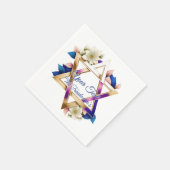 フォーユダヤの休日の独立バー(ユダヤ教の)バル・ミツバー スタンダードカクテルナプキン (角)