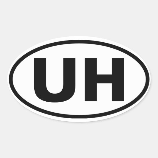 フォーユニバーシティヒルズ「UH」 楕円形シール (正面)