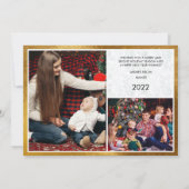 フォーユニークフォトグリッド4フォトコラージホリデーInv 招待状 (裏面)