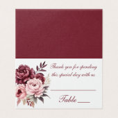 フォーラエレガントル水彩牡丹ブルゴーニュ結婚ーズ (外部フラット)