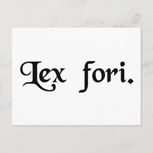 フォーラムの法律。 ポストカード (正面)