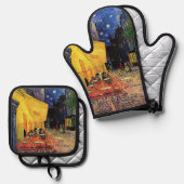 フォーラム広場のカフェテラス（ヴィンセント・ヴァン・ゴッホ） 鍋つかみ&鍋敷きセット (正面/裏面)