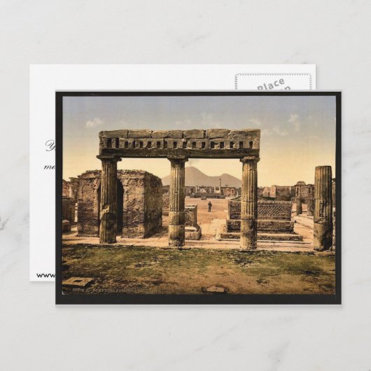 フォーラム、ポンペイ、イタリアヴィンテージフォトクロム ポストカード (正面/裏面)