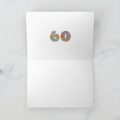 フォーラルナンバー誕生日カード – Happy 60誕生日 カード (内部)
