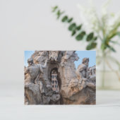 フォーリバーズファウンテンオンピアッツァナヴォーナ – ローマ ポストカード (スタンド正面)