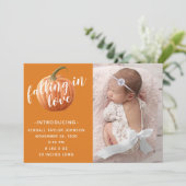 フォーリングインラブパンプキンフォト誕生 案内状 (スタンド正面)