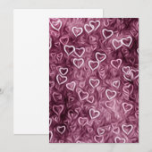 フォーリングハーツ - ピンク 招待状 (正面/裏面)