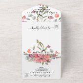 フォーリングフラワーズ結婚式招待状 オールインワン招待状 (外側)