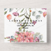 フォーリングフラワーズ結婚式招待状 オールインワン招待状 (裏面)