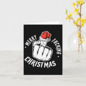 フォーリンメリーグクリスマス不適切な男性アダルトおもしろい カード (黄色い花)