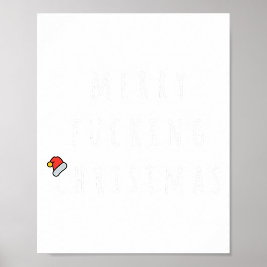 フォーリンメリーグリスマスユーモアのあるクリスマスギフト男性 ポスター (正面)