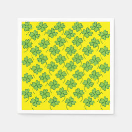 フォーリーフクローバーシャームロックアイリッシュパーティーギフト スタンダードカクテルナプキン