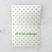 フォーリーフクローバーズセントパトリックの日 シーズンカード (内部)