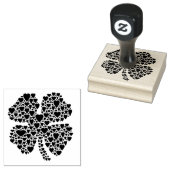 フォーリーフクローバーハートイラストレーション ラバースタンプ (押印)