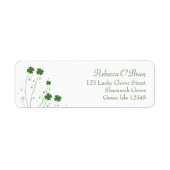 フォーリーフクローバーブライダルシャワー差出人住所 ラベル (正面)