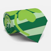 フォーリーフクローバーラッキーSt patricks day模様 ネクタイ (ロール)