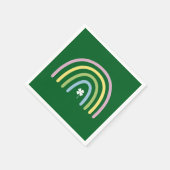 フォーリーフクローバーレインボーセントパトリックの日 スタンダードカクテルナプキン (角)