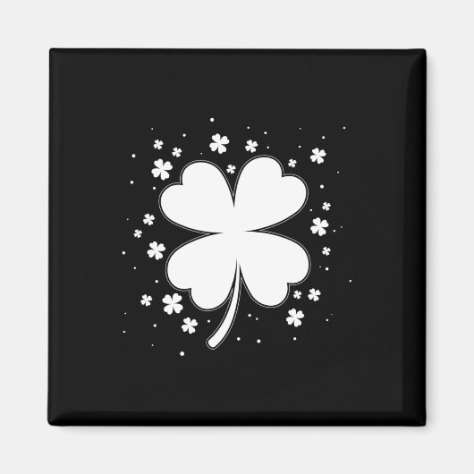 フォーリーフクローバーヴィンテージサンパトリックデイギフト マグネット (正面)